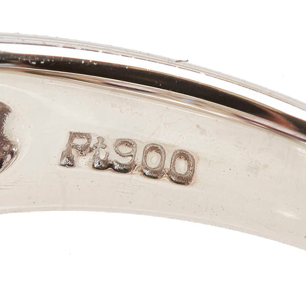 Pt900 プラチナ インペリアルトパーズ1.00ct ダイヤ0.11ct リング 指輪 レディース 8号 【中古】