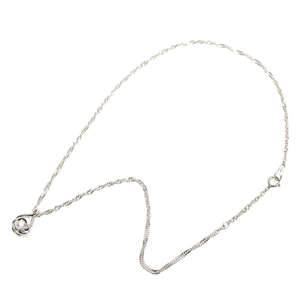 Pt900 プラチナ Pt850 プラチナ ダイヤ0.216ct ネックレス レディース 【中古】