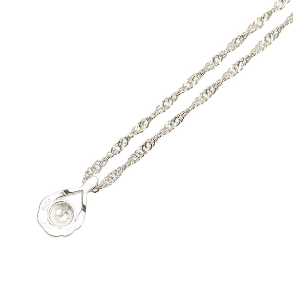 Pt900 プラチナ Pt850 プラチナ ダイヤ0.216ct ネックレス レディース 【中古】