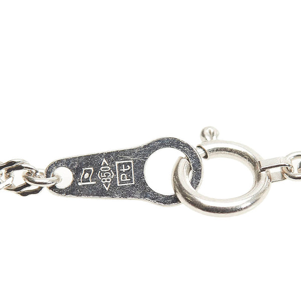 Pt900 プラチナ Pt850 プラチナ ダイヤ0.216ct ネックレス レディース 【中古】