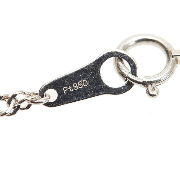 Pt900 プラチナ Pt850 プラチナ ダイヤ0.216ct ネックレス レディース 【中古】