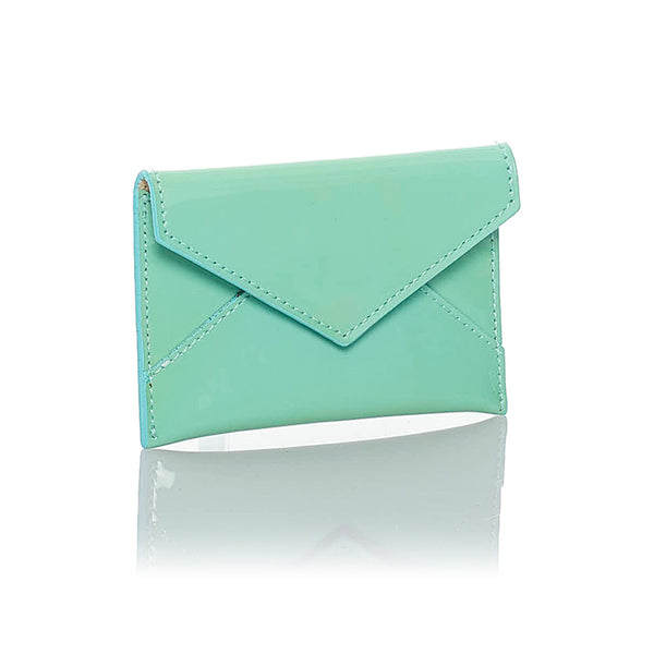 ティファニー カードケース ライトブルー レザー レディース TIFFANY&Co. 【中古】