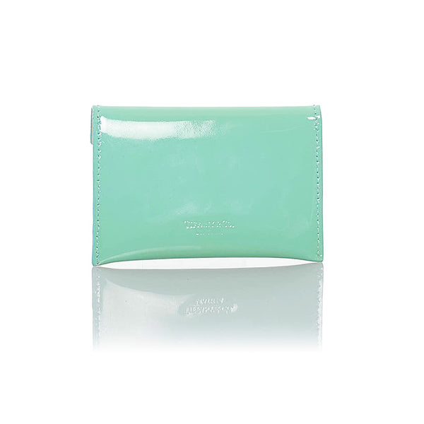 ティファニー カードケース ライトブルー レザー レディース TIFFANY&Co. 【中古】