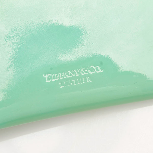 ティファニー カードケース ライトブルー レザー レディース TIFFANY&Co. 【中古】