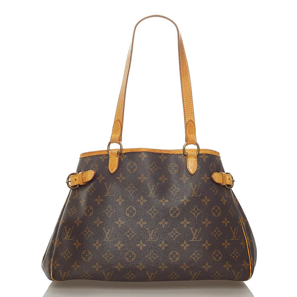 ルイ ヴィトン モノグラム バティニョール  トートバッグ M51154 ブラウン PVC レザー レディース LOUIS VUITTON 【中古】
