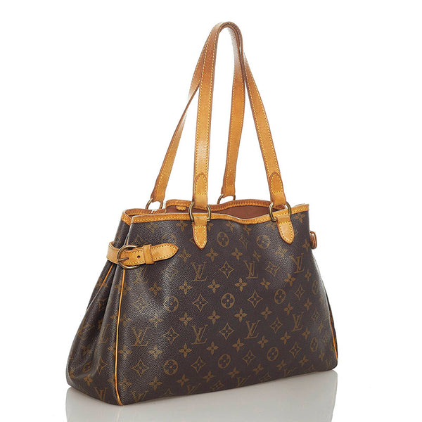 ルイ ヴィトン モノグラム バティニョール  トートバッグ M51154 ブラウン PVC レザー レディース LOUIS VUITTON 【中古】
