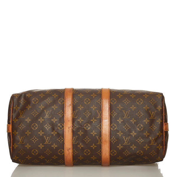 ルイ ヴィトン モノグラム キーポル バンドリエール 45 M41418 ブラウン PVC レザー ボストンバッグ レディース LOUIS VUITTON 【中古】