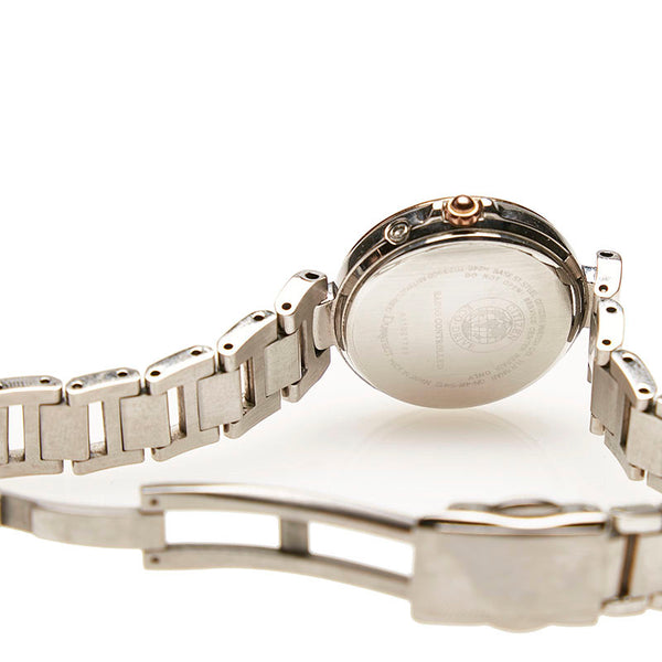 シチズン クロスシー 腕時計 EC1036-53W エコドライブ電波時計 シャンパンゴールド文字盤 ステンレススチール レディース CITIZEN 【中古】