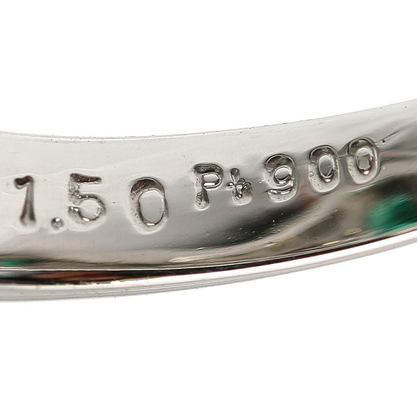 Pt900 プラチナ エメラルド1.50ct ダイヤ0.74ct リング 指輪 レディース 11号 【中古】