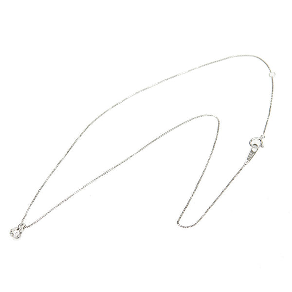 Pt900 プラチナ Pt850 プラチナ ダイヤ0.52ct ネックレス レディース 【中古】