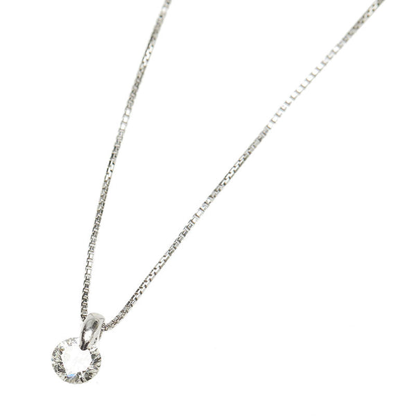 Pt900 プラチナ Pt850 プラチナ ダイヤ0.52ct ネックレス レディース 【中古】