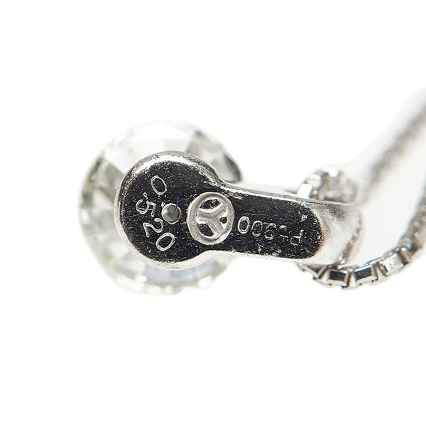 Pt900 プラチナ Pt850 プラチナ ダイヤ0.52ct ネックレス レディース 【中古】
