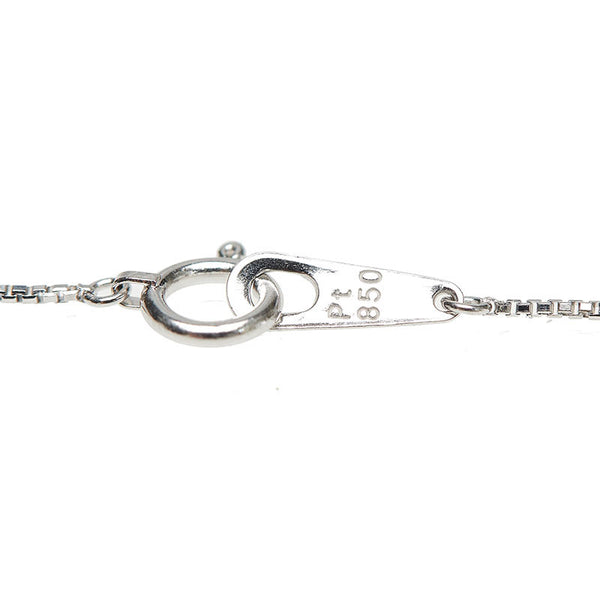 Pt900 プラチナ Pt850 プラチナ ダイヤ0.52ct ネックレス レディース 【中古】