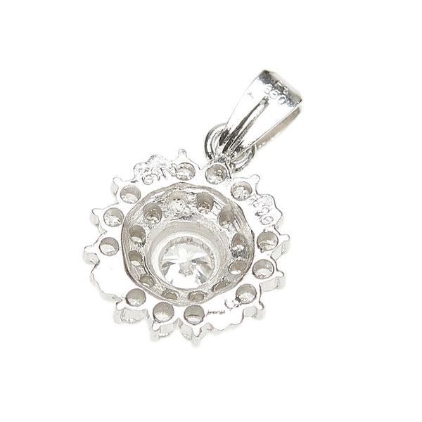Pt900 プラチナ Pt850 プラチナ ダイヤ0.26ct ダイヤ0.31ct ペンダントトップ レディース 【中古】