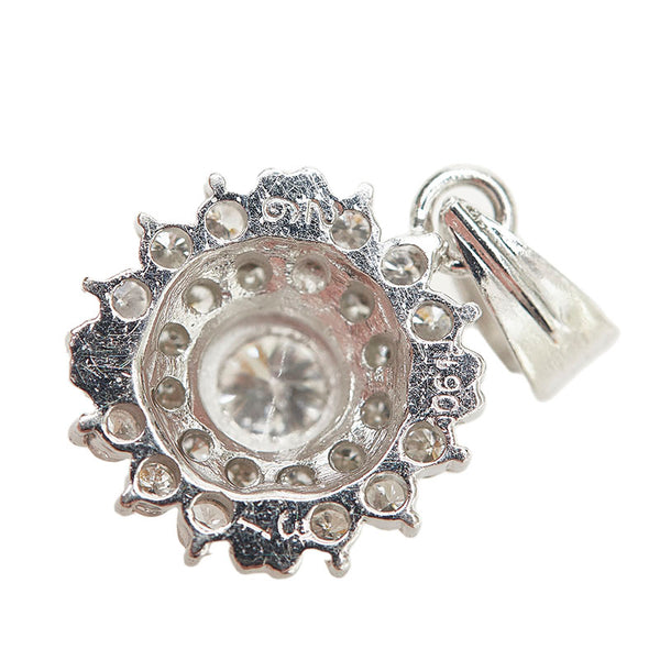 Pt900 プラチナ Pt850 プラチナ ダイヤ0.26ct ダイヤ0.31ct ペンダントトップ レディース 【中古】