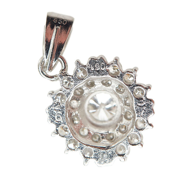 Pt900 プラチナ Pt850 プラチナ ダイヤ0.26ct ダイヤ0.31ct ペンダントトップ レディース 【中古】