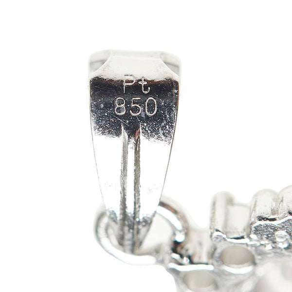 Pt900 プラチナ Pt850 プラチナ ダイヤ0.26ct ダイヤ0.31ct ペンダントトップ レディース 【中古】
