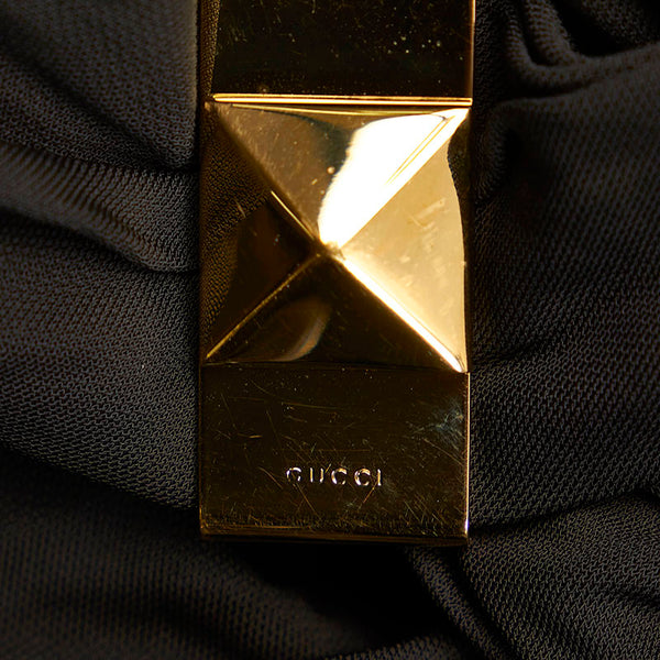 グッチ ワンピース  ドレス ブラック レーヨン アセテート レディース GUCCI 【中古】