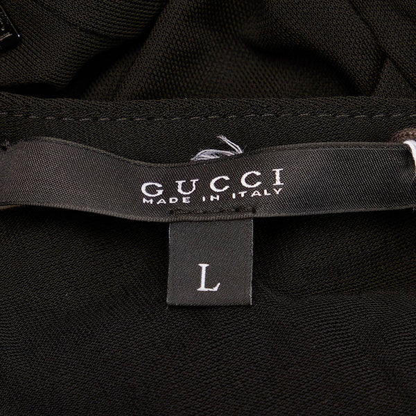 グッチ ワンピース  ドレス ブラック レーヨン アセテート レディース GUCCI 【中古】