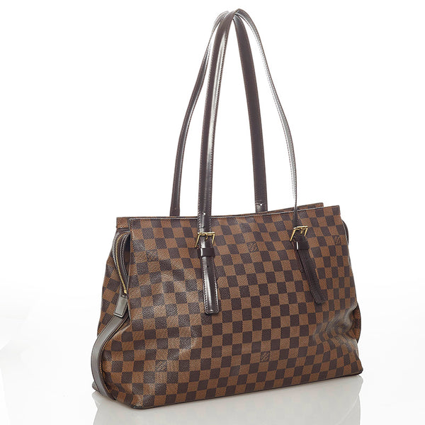 ルイ ヴィトン ダミエ エベヌ チェルシー トートバッグ N51119 ブラウン PVC レザー レディース LOUIS VUITTON 【中古】