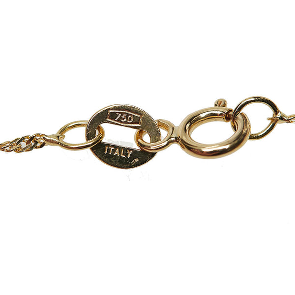 K18YG イエローゴールド ルビー0.53ct ダイヤ0.12ct ネックレス レディース 【中古】