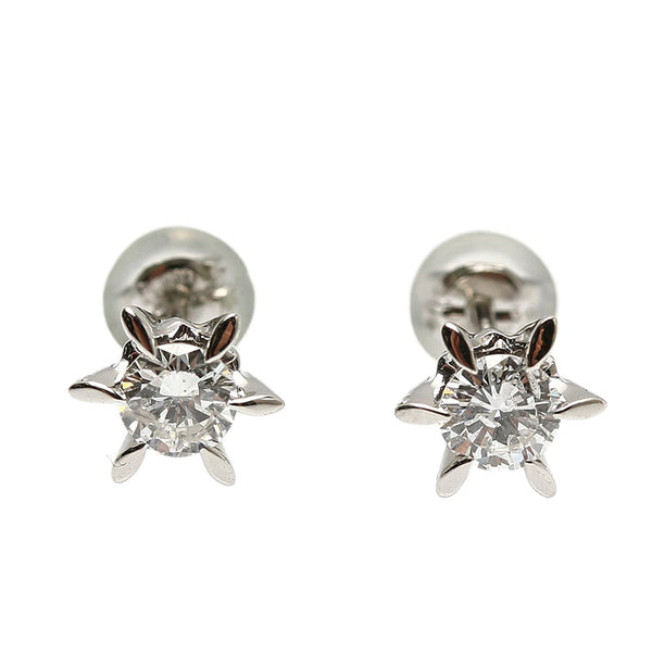 Pt900 プラチナ ダイヤ0.61ct ピアス レディース 【中古】