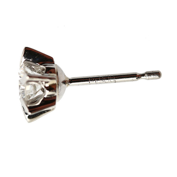 Pt900 プラチナ ダイヤ0.61ct ピアス レディース 【中古】