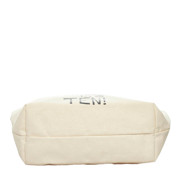 マークジェイコブス 10周年記念限定 アイボリー キャンバス トートバッグ レディース MARC JACOBS 【中古】