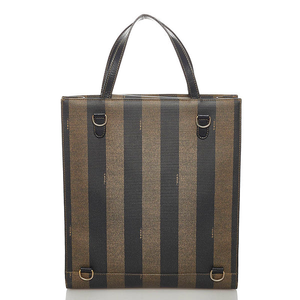 フェンディ ペカン カーキ ブラック PVC レザー ハンドバッグ レディース FENDI 【中古】