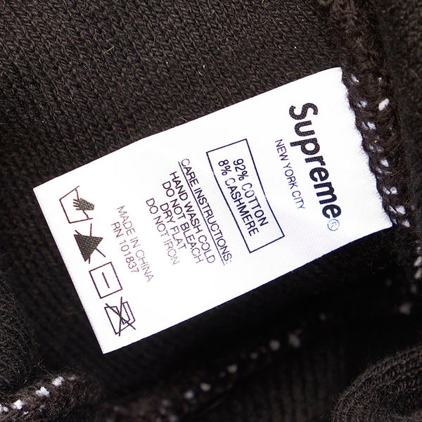 シュプリーム Big Logo Beanie ブラック ホワイト コットン カシミヤ ニットキャップ メンズ Supreme 【中古】