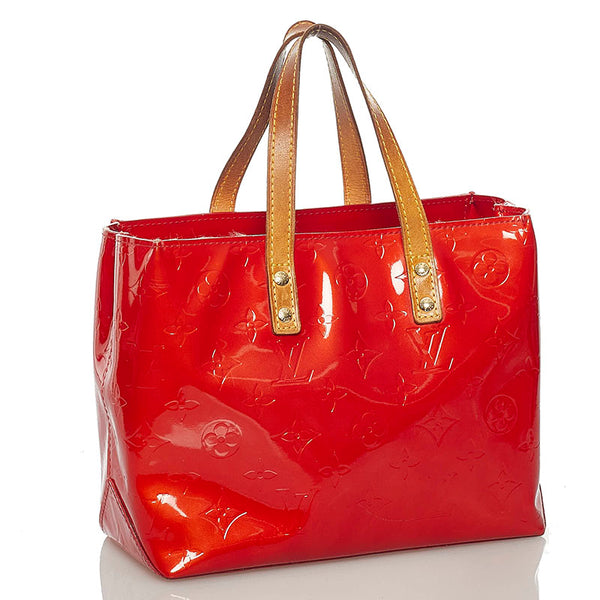 ルイ ヴィトン モノグラム ヴェルニ リードPM M91088 レッド ルージュ パテントレザー ハンドバッグ レディース LOUIS VUITTON 【中古】