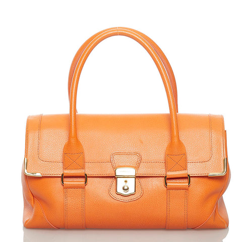 サマンサタバサ ハンドバッグ オレンジ レザー レディース Samantha Thavasa 【中古】