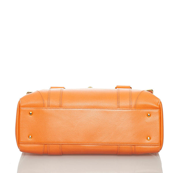 サマンサタバサ ハンドバッグ オレンジ レザー レディース Samantha Thavasa 【中古】