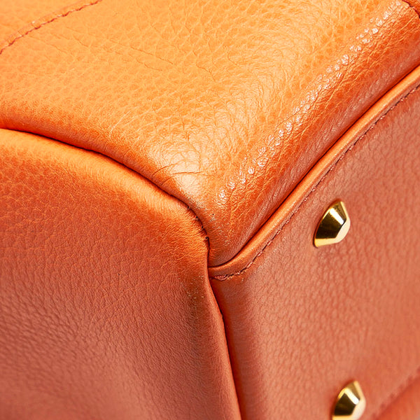 サマンサタバサ ハンドバッグ オレンジ レザー レディース Samantha Thavasa 【中古】