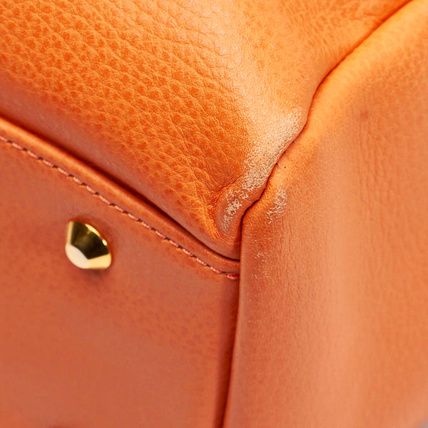 サマンサタバサ ハンドバッグ オレンジ レザー レディース Samantha Thavasa 【中古】