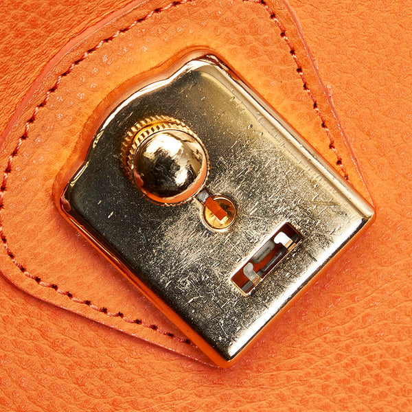 サマンサタバサ ハンドバッグ オレンジ レザー レディース Samantha Thavasa 【中古】