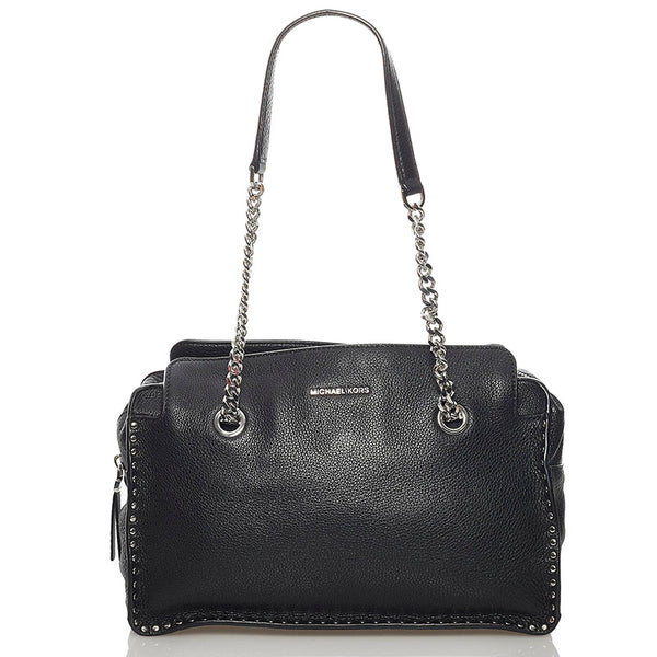 マイケルコース ブラック レザー チェーン ショルダーバッグ レディース Michael Kors 【中古】
