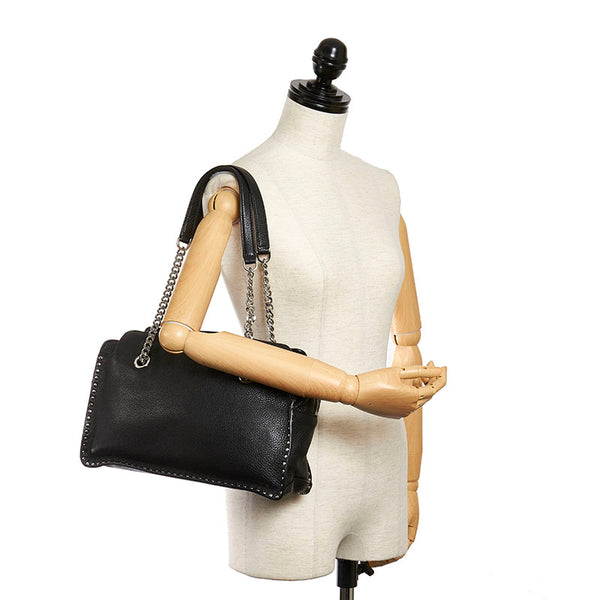 マイケルコース ブラック レザー チェーン ショルダーバッグ レディース Michael Kors 【中古】