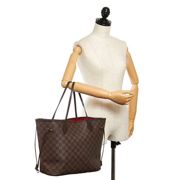 ルイ ヴィトン ダミエ ネヴァーフル MM N41358 ブラウン PVC レザー トートバッグ レディース LOUIS VUITTON 【中古】