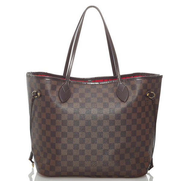 ルイ ヴィトン ダミエ ネヴァーフル MM N41358 ブラウン PVC レザー トートバッグ レディース LOUIS VUITTON 【中古】
