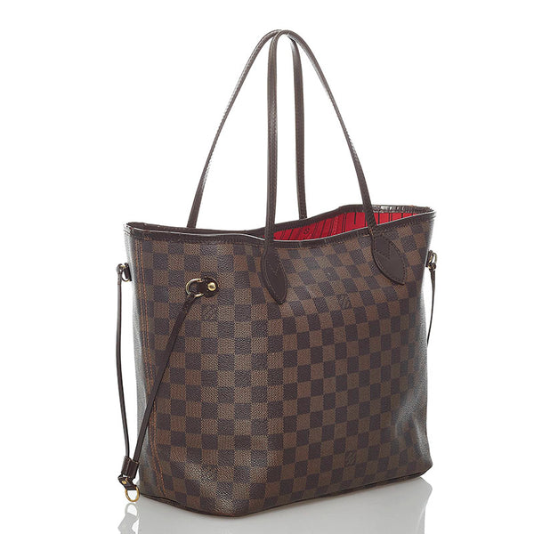 ルイ ヴィトン ダミエ ネヴァーフル MM N41358 ブラウン PVC レザー トートバッグ レディース LOUIS VUITTON 【中古】