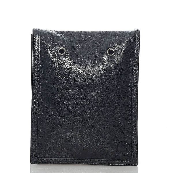 バレンシアガ 532298 ブラック レザー ポーチ メンズ BALENCIAGA 【中古】