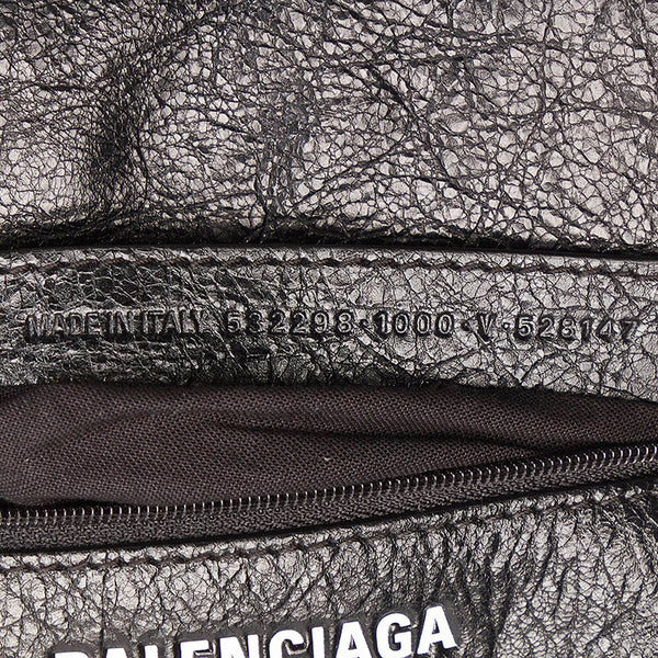 バレンシアガ 532298 ブラック レザー ポーチ メンズ BALENCIAGA 【中古】