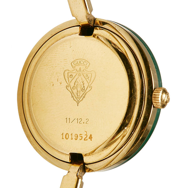 グッチ チェンジヘゼル 11/12.2 ゴールド メッキ 腕時計 レディース GUCCI クオーツ ホワイト文字盤 【中古】