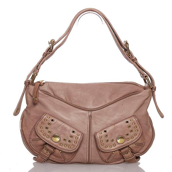 マークバイマークジェイコブス ショルダーバッグ ベージュ レザー レディース MARC BY MARC JACOBS 【中古】