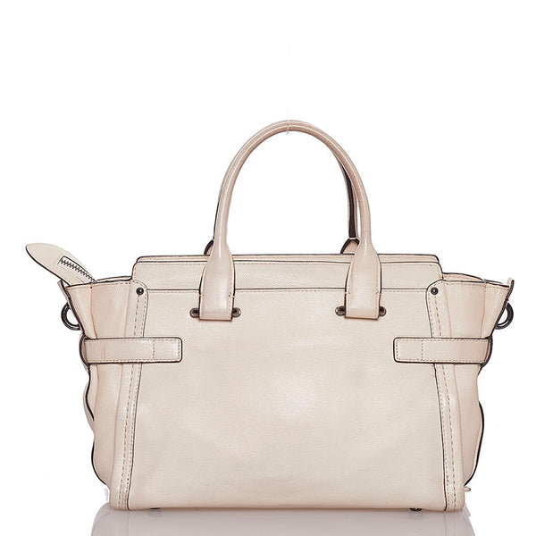 コーチ ハンドバッグ ショルダーバッグ 2WAY ホワイト レザー レディース COACH 【中古】