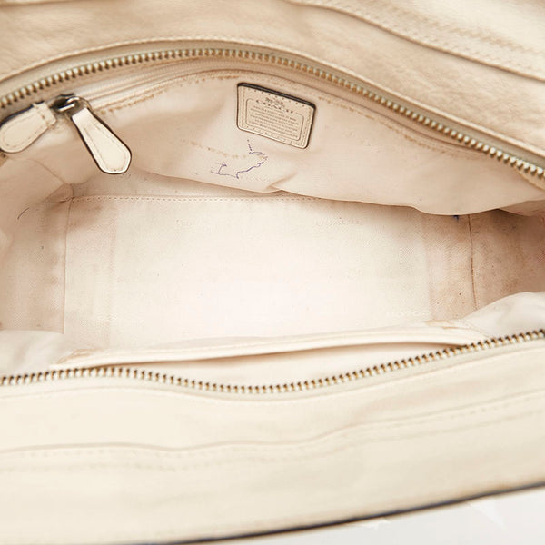コーチ ハンドバッグ ショルダーバッグ 2WAY ホワイト レザー レディース COACH 【中古】
