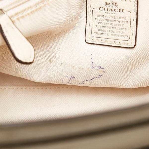 コーチ ハンドバッグ ショルダーバッグ 2WAY ホワイト レザー レディース COACH 【中古】