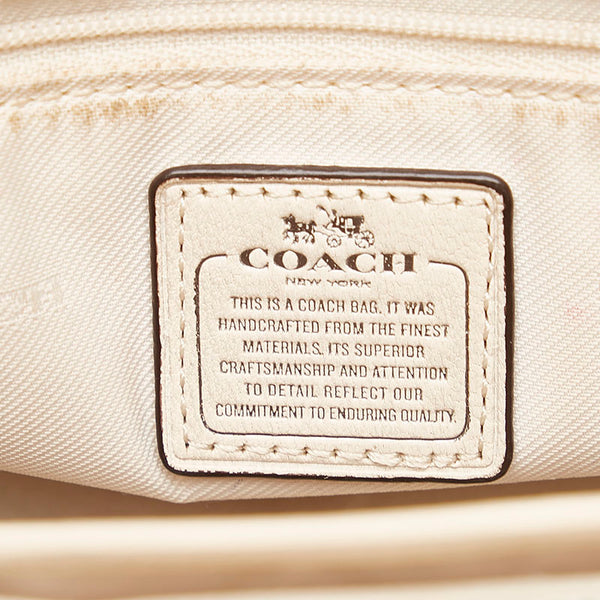 コーチ ハンドバッグ ショルダーバッグ 2WAY ホワイト レザー レディース COACH 【中古】