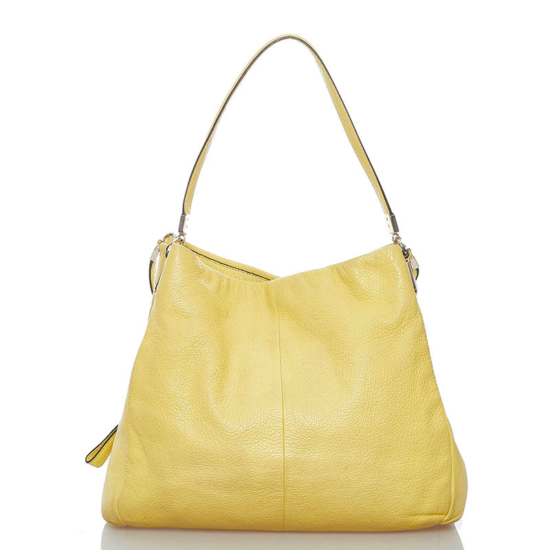 コーチ イエロー レザー トートバッグ レディース COACH 【中古】